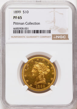 1899 $10 Proof Liberty Eagle NGC PR65 1899 $10 Proof Liberty Eagle NGC PR65