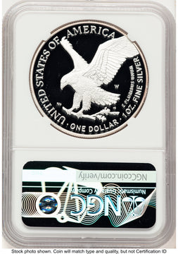 2021-W TY2 Proof Silver Eagle 1 oz Military Flag NGC PF70