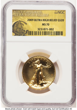 2009 G$20 Ultra High Relief Saint Gaudens Label NGC MS70 2009 G$20 Ultra High Relief Saint Gaudens Label NGC MS70