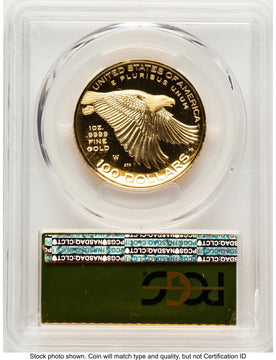 2017-W G$100 American Liberty High Relief FS Gold Foil PCGS PR70