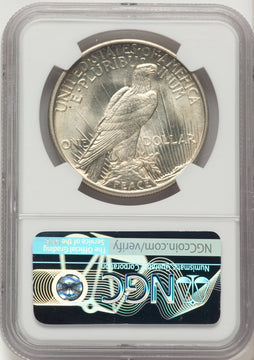 1921 Peace Dollar NGC MS66
