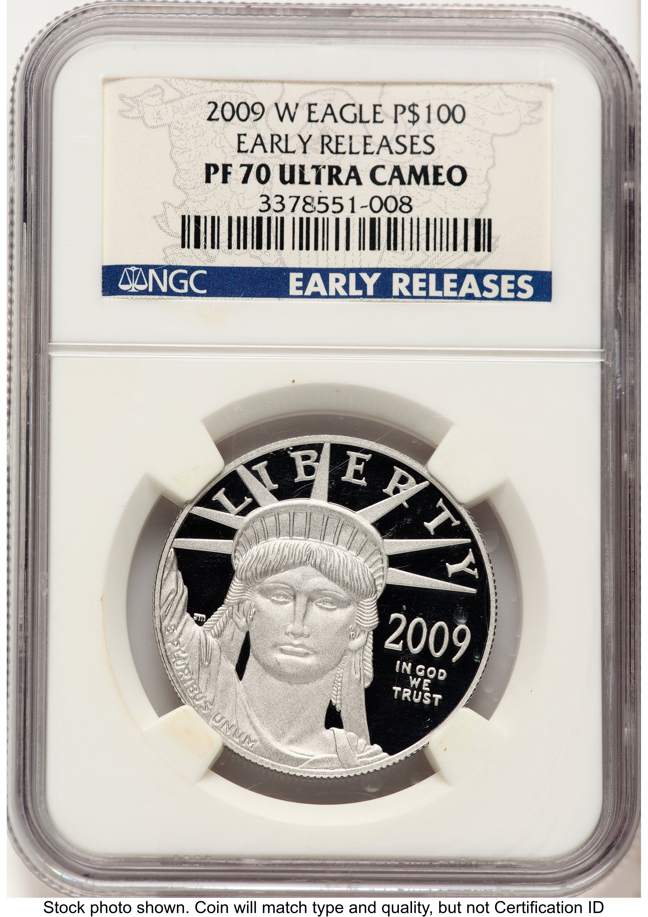 2009-W Proof Platinum Eagle 1 oz ER Blue NGC PF70 | LCR Coin