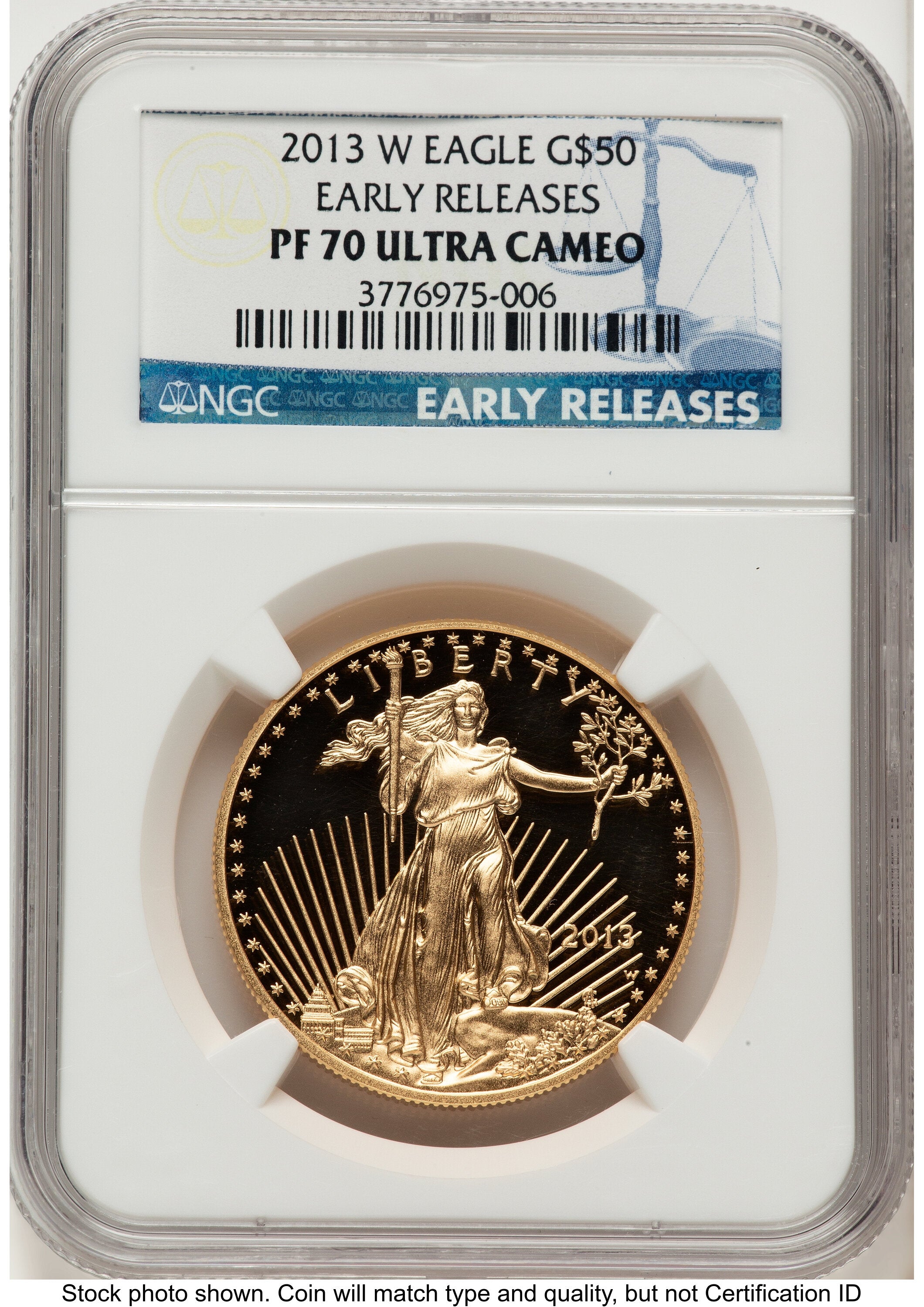 2013-W Proof Gold Eagle 4-Coin Set ER Blue NGC PF70 | LCR Coin