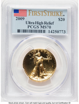 2009 G$20 Ultra High Relief FS Flag PCGS MS70 2009 G$20 Ultra High Relief FS Flag PCGS MS70