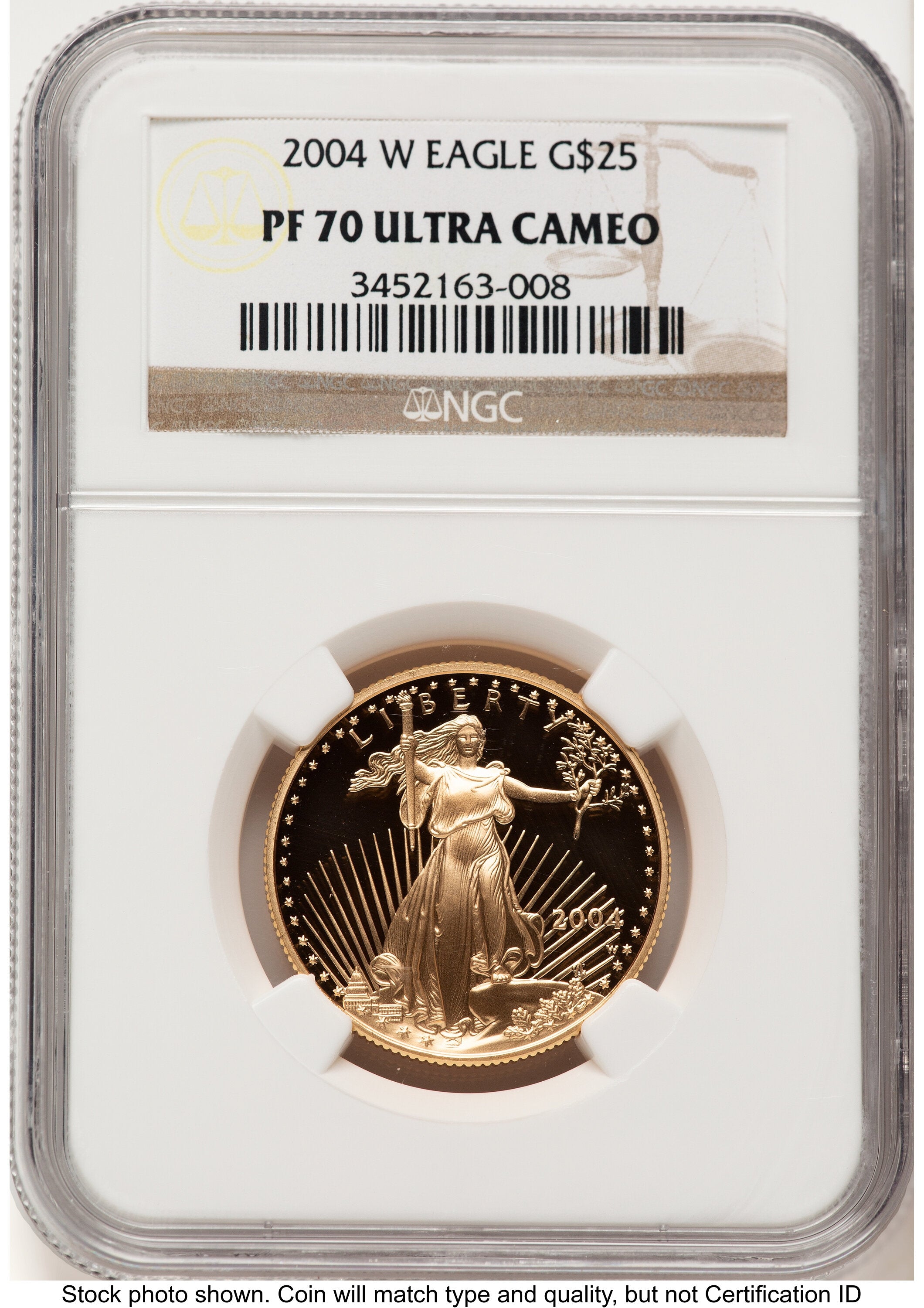 Createur 24K gold 数字盤　全体　sliver 925 稼働品 2004-W Proof Gold Eagle 1/2 oz Brown Label NGC PF70 | LCR Coin