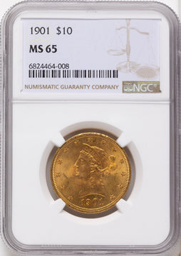 1901 $10 Liberty Eagle NGC MS65 1901 $10 Liberty Eagle NGC MS65