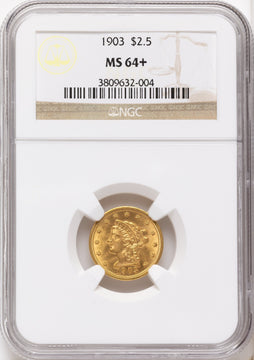 1903 $2.50 Liberty Quarter Eagle NGC MS64+ 1903 $2.50 Liberty Quarter Eagle NGC MS64+