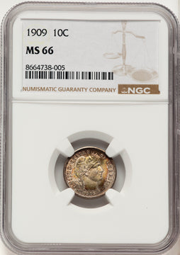 1909 10C Barber Dime NGC MS66 1909 10C Barber Dime NGC MS66