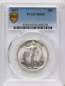 1917 50C Walking Liberty Half Dollar PCGS MS65 1917 50C Walking Liberty Half Dollar PCGS MS65