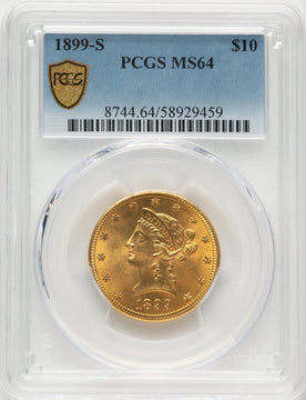 1899-S $10 Liberty Eagle PCGS MS64 1899-S $10 Liberty Eagle PCGS MS64