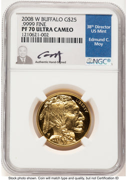 2008-W Proof Gold Buffalo 1/2 oz NGC PF70 Ed Moy 2008-W Proof Gold Buffalo 1/2 oz NGC PF70 Ed Moy
