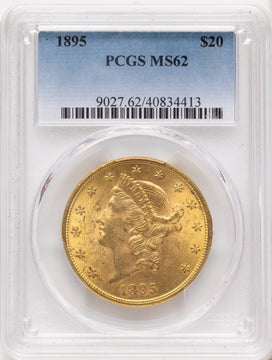 1895 $20 Blue Gradient Liberty Double Eagle PCGS MS62 1895 $20 Blue Gradient Liberty Double Eagle PCGS MS62