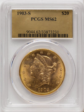 1903-S $20 Liberty Double Eagle PCGS MS62 1903-S $20 Liberty Double Eagle PCGS MS62