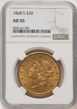 1868-S $20 Liberty Double Eagle NGC AU55 (572325098)