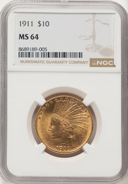 1911 $10 Indian Eagle NGC MS64