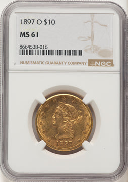 1897-O $10 Liberty Eagle NGC MS61 1897-O $10 Liberty Eagle NGC MS61