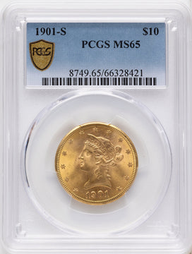 1901-S $10 Liberty Eagle PCGS MS65 1901-S $10 Liberty Eagle PCGS MS65