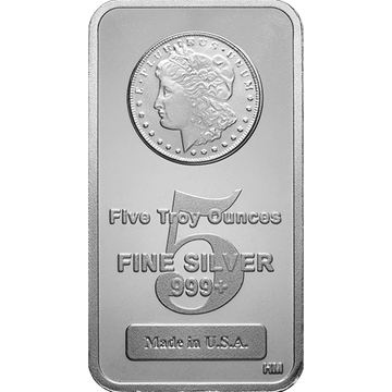 5 OZ SILVER BAR MORGAN