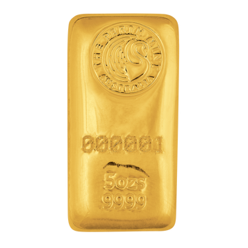 5 oz Perth Mint Cast Gold Bar