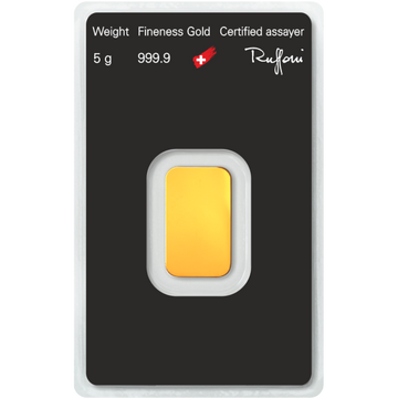 5 GRAM GOLD BAR ARGOR-HERAEUS