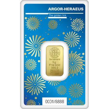 5 GRAM GOLD BAR ARGOR-HERAEUS LUNAR YEAR OF THE RABBIT 2023