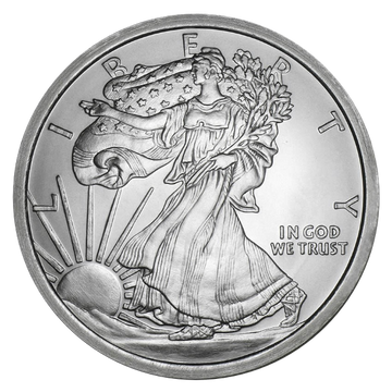 5 OZ SILVER ROUND WALKING LIBERTY DESIGN GOLDEN STATE MINT