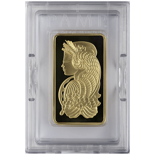 5 oz Gold Bar PAMP Suisse Lady Fortuna Veriscan® (w/Assay) | LCR Coin