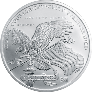 5 OZ SILVER ROUND 250TH ANNIVERSARY GOLDEN STATE MINT