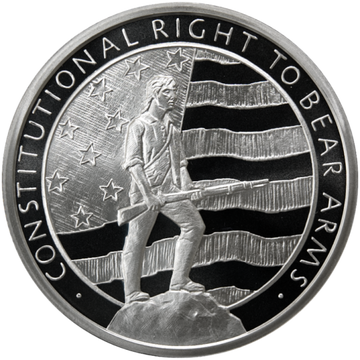5 oz Second Amendment Right to Bear Arms Silver Round BU