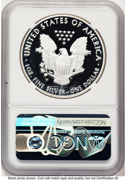 2021-W TY1 Proof Silver Eagle 1 oz FDI Mike Castle NGC PF70