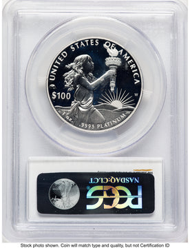 2014-W Proof Platinum Eagle 1 oz Blue Gradient PCGS PR70