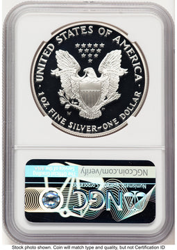 2001-W Proof Silver Eagle 1 oz Thomas Uram NGC PF70