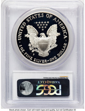 1998-P Proof Silver Eagle 1 oz Blue Gradient PCGS PR70
