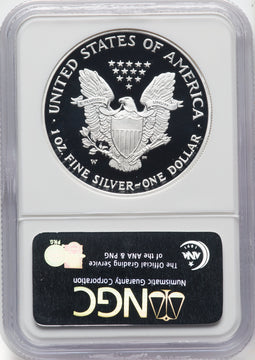 2007-W Proof Silver Eagle 1 oz ER Blue NGC PF70
