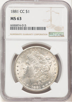 1881-CC Morgan Dollar NGC MS63 (760409010)