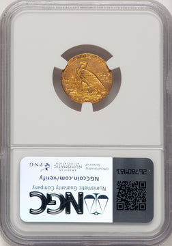 1911-D $2.50 Indian Quarter Eagle NGC MS62