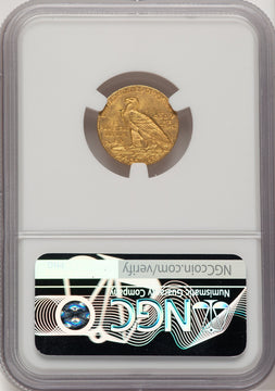 1911 $2.50 Indian Quarter Eagle NGC MS62+