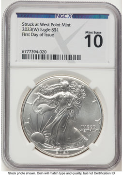 2023-(W) Silver Eagle FDI X-Label NGCX MS10