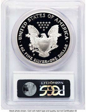 1997-P Proof Silver Eagle 1 oz Blue Gradient PCGS PR70