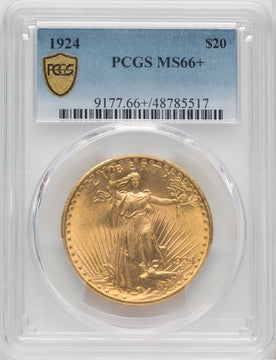 1924 $20 Saint Saint-Gaudens Double Eagle PCGS MS66+