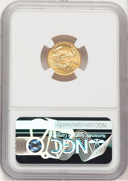 1987 Gold Eagle 1/10 oz Miley Frost NGC MS69