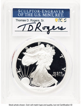 1994-P Proof Silver Eagle 1 oz TD Rogers PCGS PR70