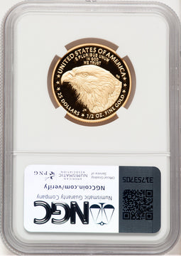 2024-W Proof Gold Eagle 1/2 oz FDI Mike Castle NGC MS70