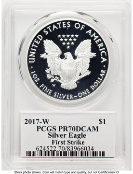 2017-W Proof Silver Eagle 1 oz FS PCGS PR70 Ed Moy
