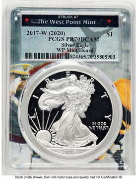 2017-W Proof Silver Eagle 1 oz WP Mint Hoard Struck at West Point Picture Frame PCGS PR70