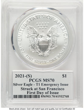 2021-(S) Silver Eagle Type 1 Emergency Production FDI Thomas Cleveland Americana PCGS MS70 2021-(S) Silver Eagle Type 1 Emergency Production FDI Thomas Cleveland Americana PCGS MS70