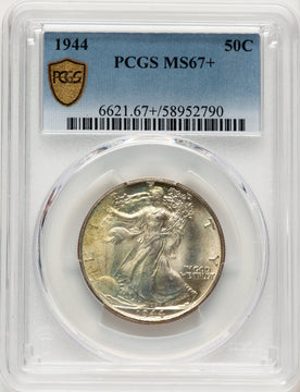 1944 50C Walking Liberty Half Dollar PCGS MS67+