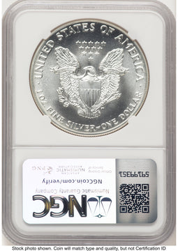 1987-(S) Silver Eagle Mike Castle From US Mint Sealed Box NGC MS70