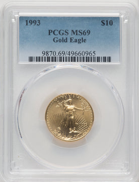 1993 Gold Eagle 1/4 oz Blue Gradient PCGS MS69