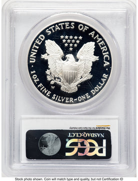 2003-W Proof Silver Eagle 1 oz Blue Gradient PCGS PR70